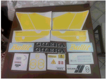 Gilera bullit 1 serie giallo e nero kit adesivi
