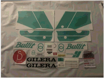 Gilera bullit 1 serie verde kit adesivi nuovi