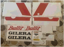 Gilera bullit 1 serie rosso e bianco kit adesivi