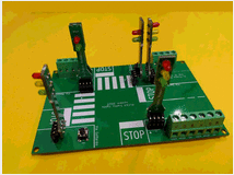 Schede interfaccia e modellino semaforo per plc