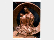 Statua  di bronzo  la pieta cm 92x98