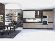 Cucina lineare completa di elettrodomestici