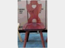 Sedie tirolesi  con cuore in legno grezzo