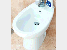 Bidet completo di rubinetto miscelatore più water