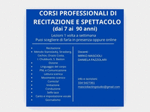 Corsocorsi professionali di recitazione e spettacolo! con diploma