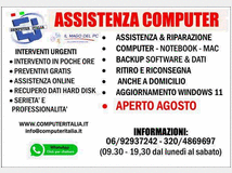 Assistenza computer roma aperto agosto sabato ?50