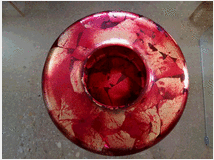 Centro tavola rosso