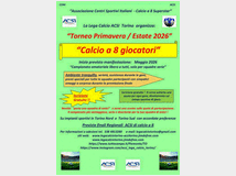 Calcio a otto giocatori torneo primavera 2026.