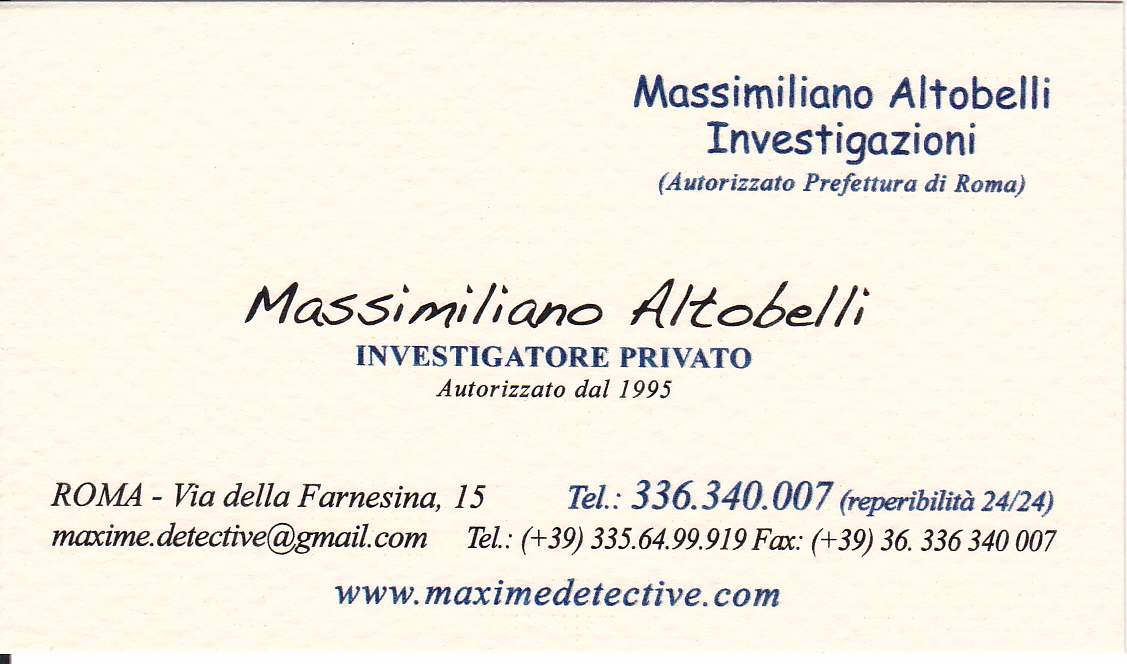 3854850 Investigatore privato a Roma -