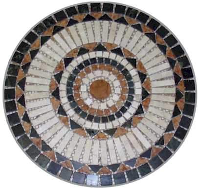 3844494 Rosone decoro in marmo 80cm