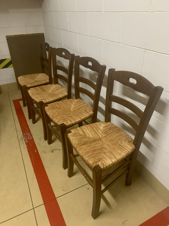 5350121 4 sedie in legno massello