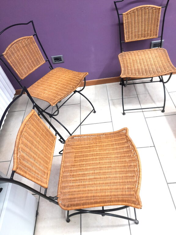 5376572 4 sedie pieghevoli in ferro