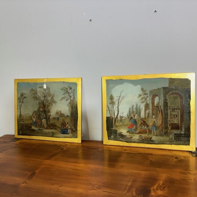 5351021 Antica coppia splendidi dipinti