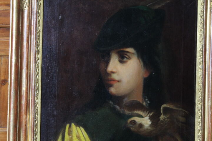 5351043 Antico dipinto olio su tela