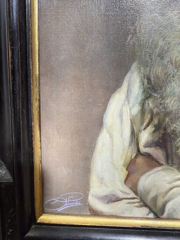 5353508 Antico dipinto olio su tela