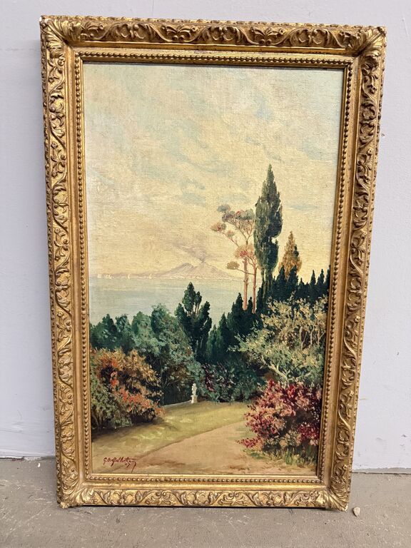 5376663 Antico dipinto olio su tavoletta