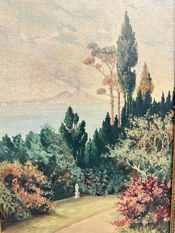 5376665 Antico dipinto olio su tavoletta