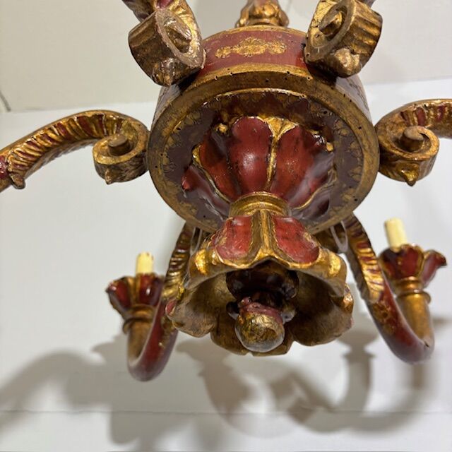 5348563 Antico lampadario sei bracci