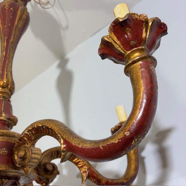 5348565 Antico lampadario sei bracci