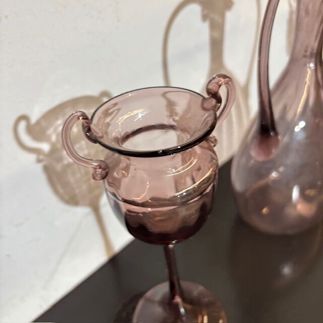 5404617 Antico tritico in vetro rosa 