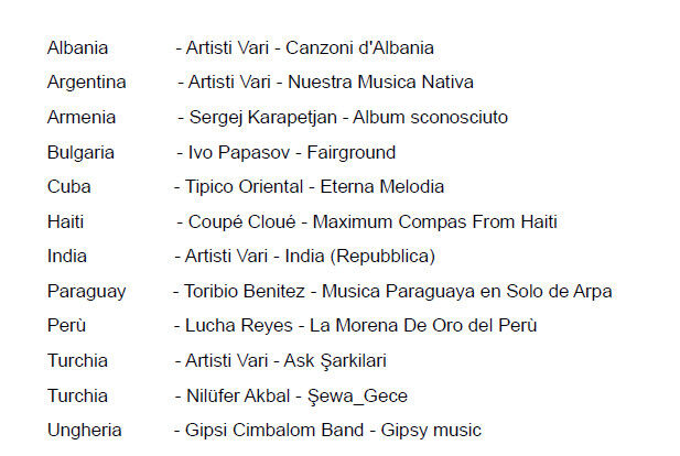 5406223 Cd musica etnica