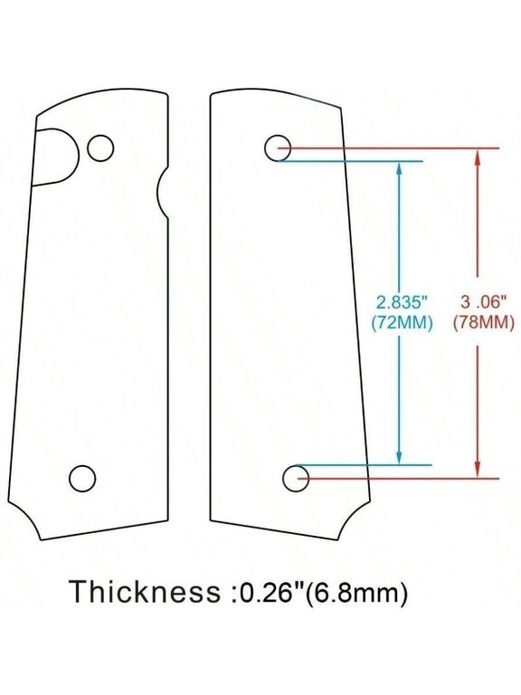 5411005 Coppia guancette per colt 1911
