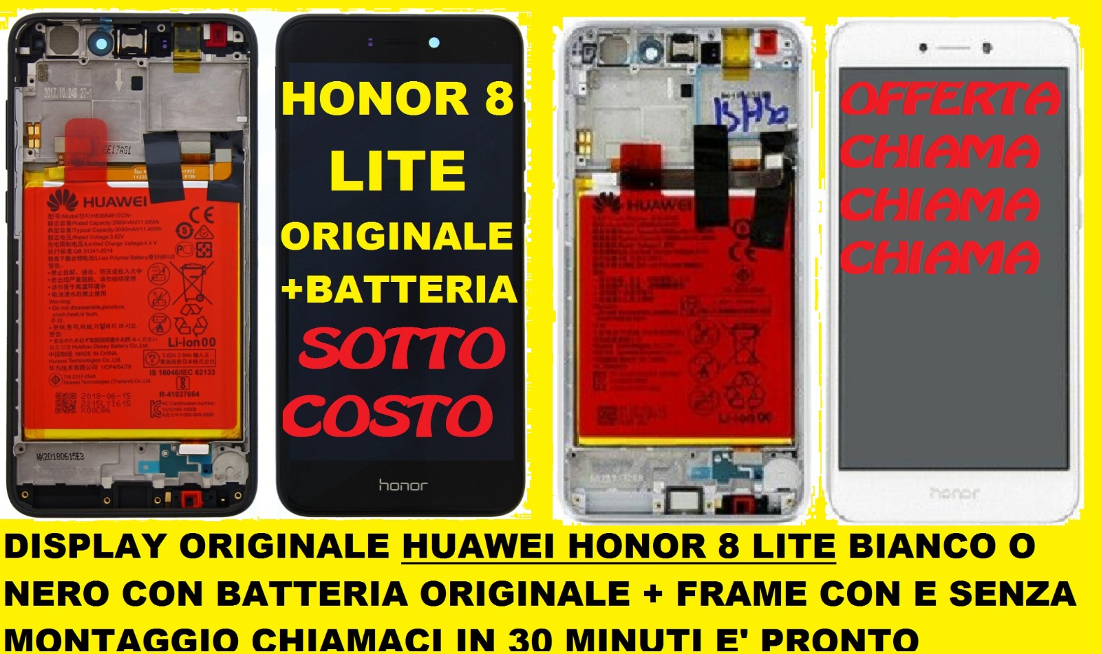 4675577 Display Honor 8 Lite + batteria