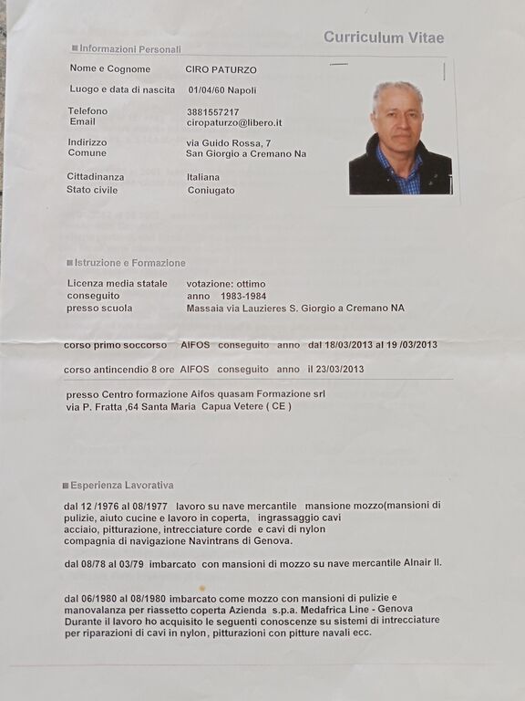 5348118 Disoccupato/a