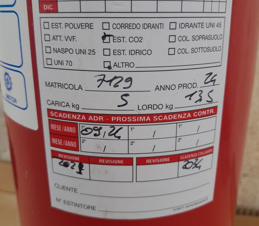 5407428 Estintore portatile anidride