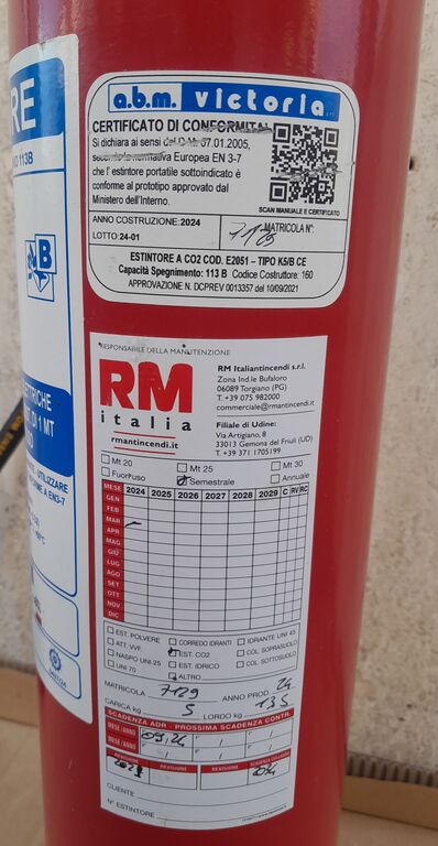 5407430 Estintore portatile anidride