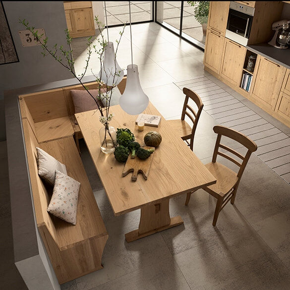 5404860 Gruppo panca in rovere