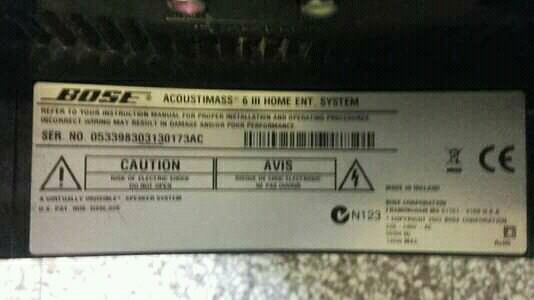 4974841 Home teather Bose acousticmass