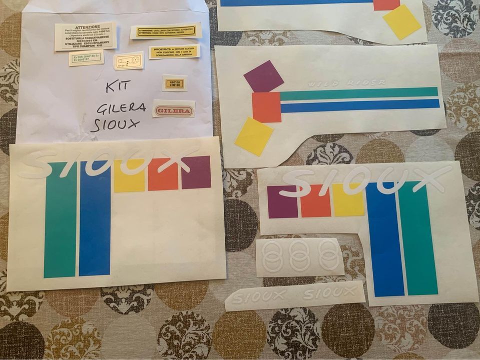 5363229 Kit adesivi gilera sioux 50 blu
