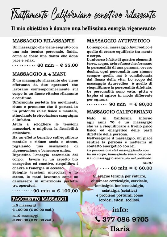 5368509 Massaggi olistici