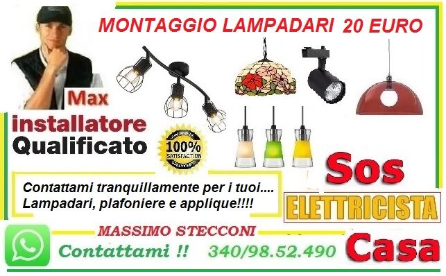 5353942 Montaggio lampadari semplici e