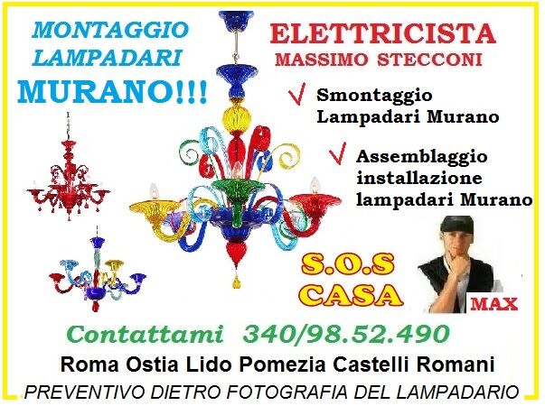 5354299 Montaggio lampadario murano roma