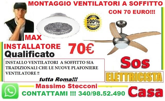 5346800 Montaggio ventilatore a soffitto
