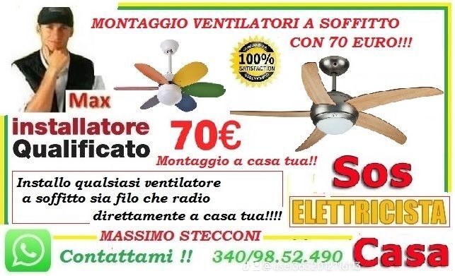5351177 Montaggio ventilatori a soffitto