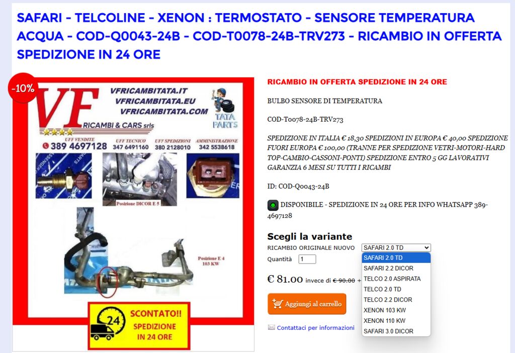 5362891  Motore TATA Xenon