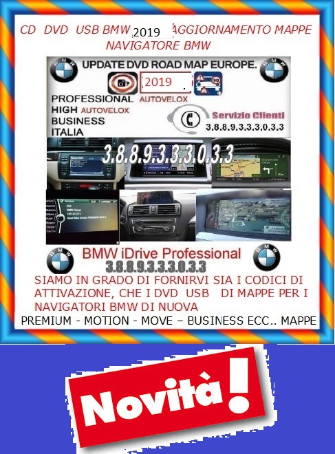 3787427  Nuovo CD DVD USB BMW 2019