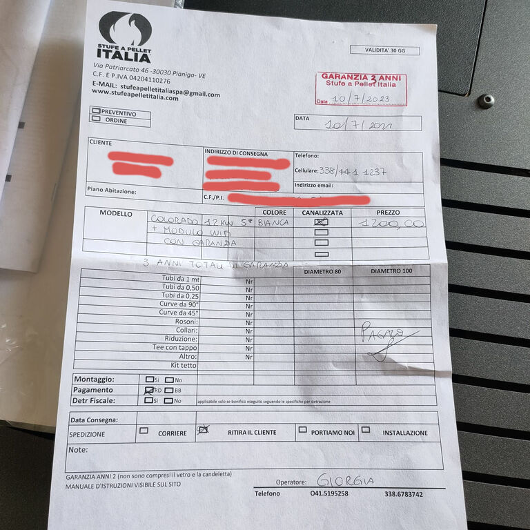 5391688 per cambio esigenze vendo stufa