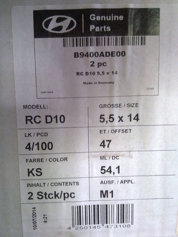 5405280  Pneumatici e Cerchi HYUNDAI