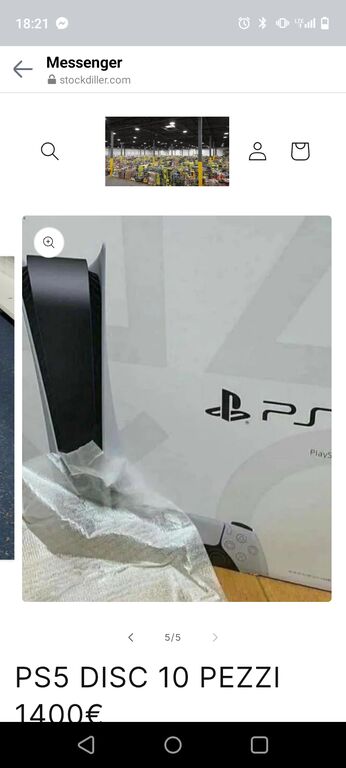 5378381 Ps5 disc 10 pezzi 1400€