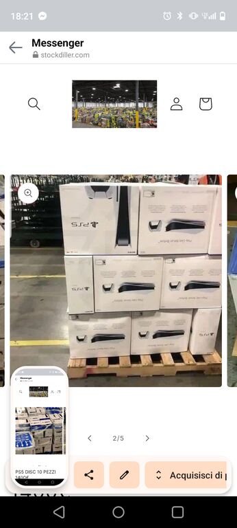 5378383 Ps5 disc 10 pezzi 1400€