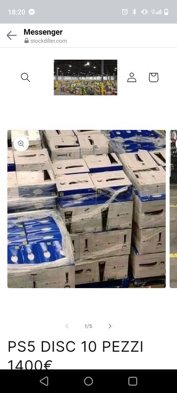5378384 Ps5 disc 10 pezzi 1400€