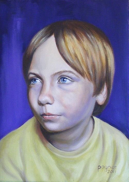 5372257 Ritratti di bambini in olio