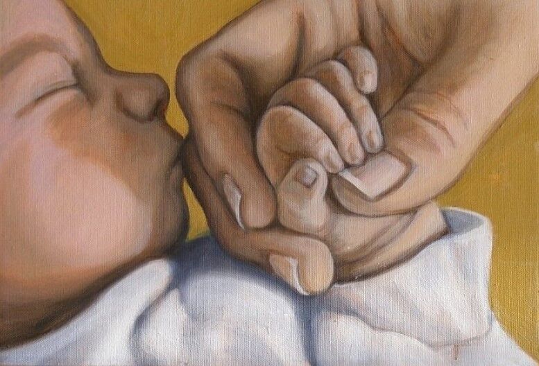 5378302 Ritratti di bambini in olio