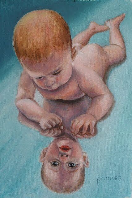 5378304 Ritratti di bambini in olio