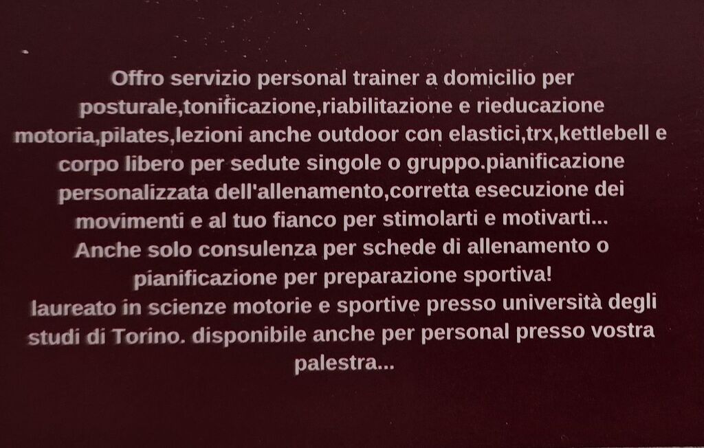 5350036 Servizio personal trainer