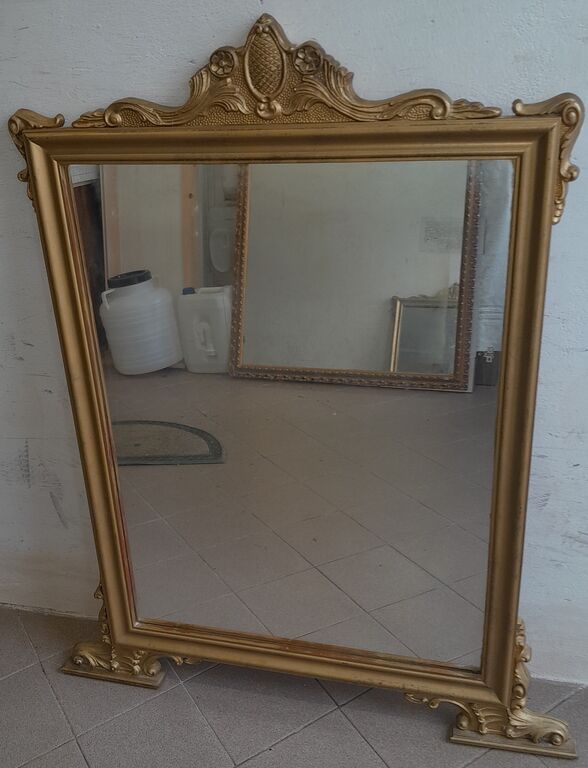 5403947 Specchio antico dorato con